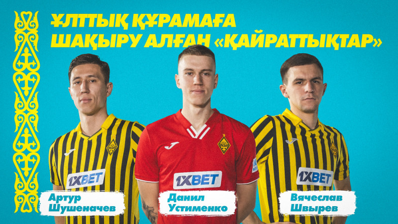 Шушеначев, Швырев и Устименко – в расширенном списке сборной Казахстана